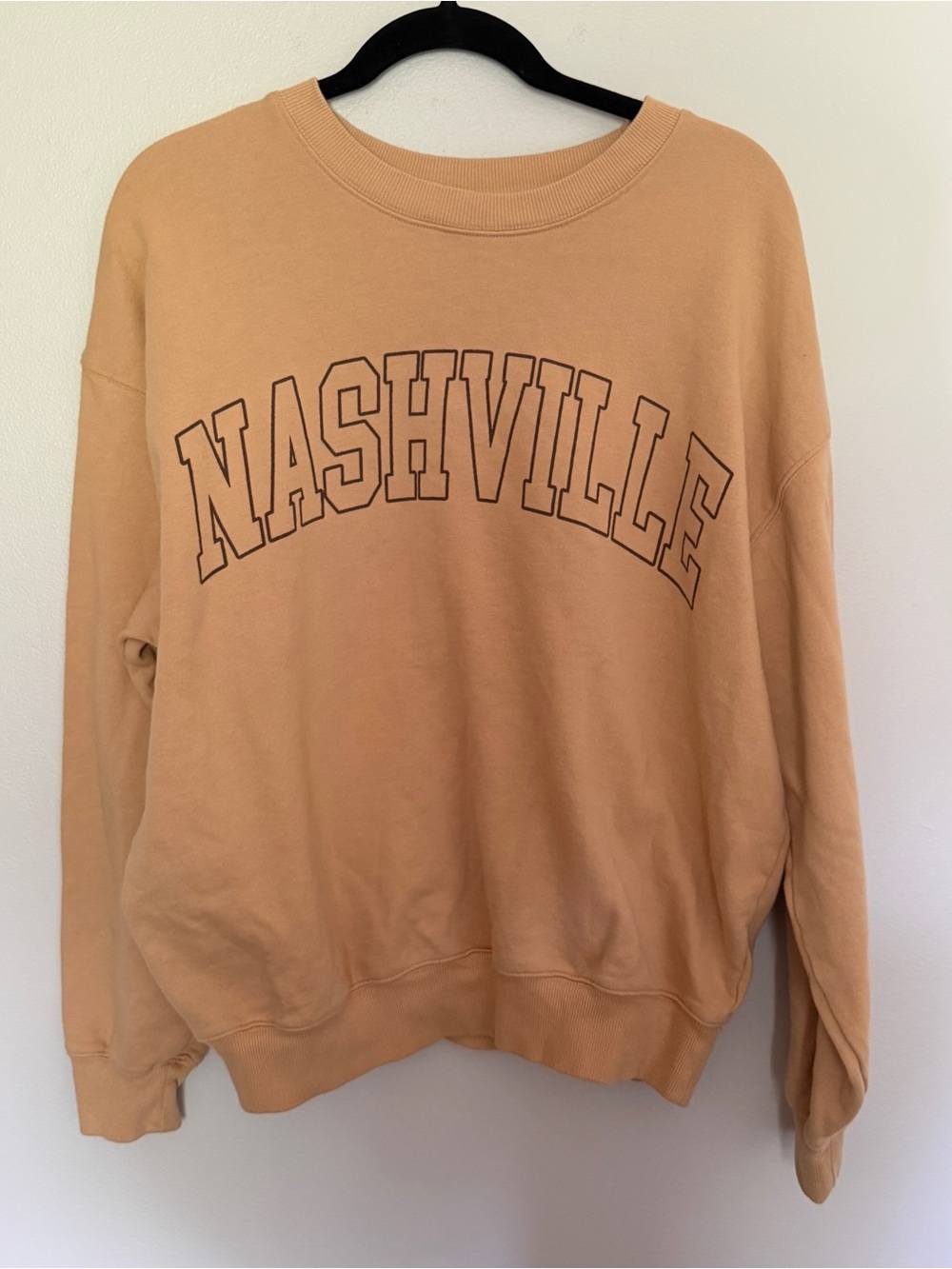 Molly Green Nashville Outline Camel Color Sweatshirt